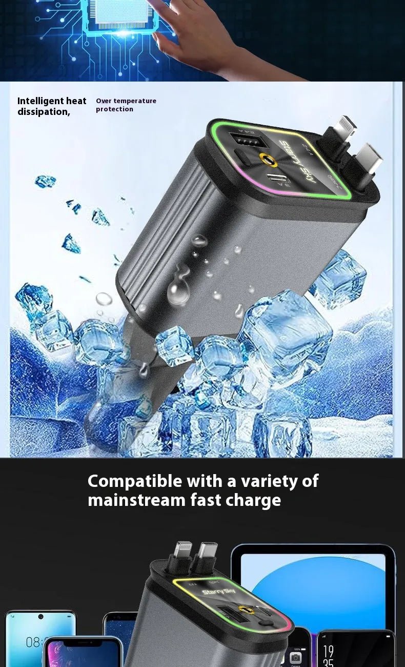 ElectricBits 3D hologram fan E - ink phone case Electronics usb retractable car charger