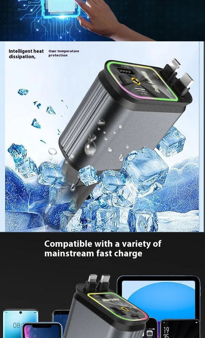 ElectricBits 3D hologram fan E - ink phone case Electronics usb retractable car charger